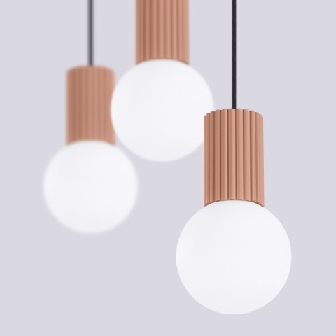 Sollux Lighting Lampa wisząca HALO 3L mocca