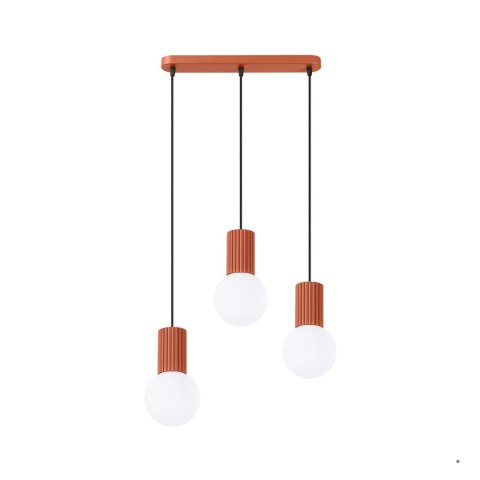Sollux Lighting Lampa wisząca HALO 3L ochra czerwona