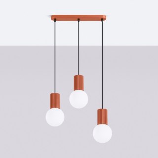Sollux Lighting Lampa wisząca HALO 3L ochra czerwona