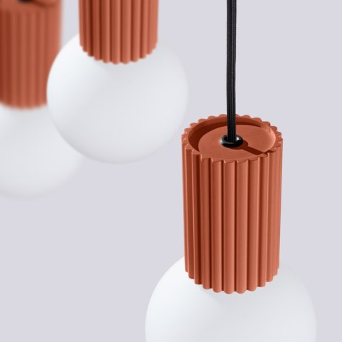 Sollux Lighting Lampa wisząca HALO 3L ochra czerwona