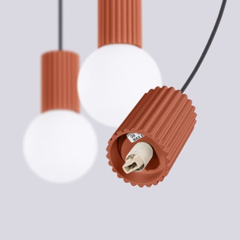 Sollux Lighting Lampa wisząca HALO 3L ochra czerwona