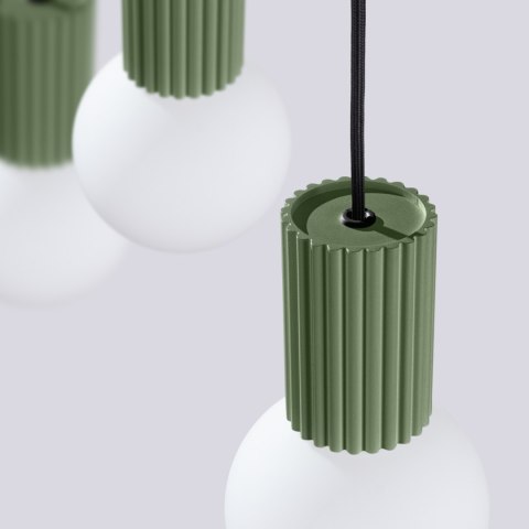 Sollux Lighting Lampa wisząca HALO 3L zielona oliwka