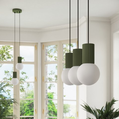 Sollux Lighting Lampa wisząca HALO 3L zielona oliwka