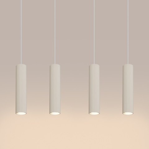 Sollux Lighting Lampa wisząca KARBON 4L beżowy