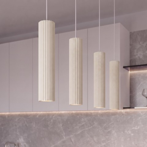 Sollux Lighting Lampa wisząca KARBON 4L beżowy