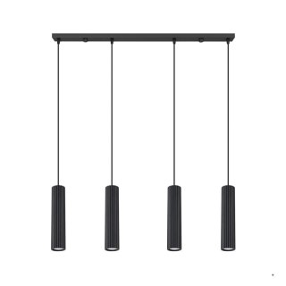 Sollux Lighting Lampa wisząca KARBON 4L czarny