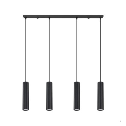 Sollux Lighting Lampa wisząca KARBON 4L czarny