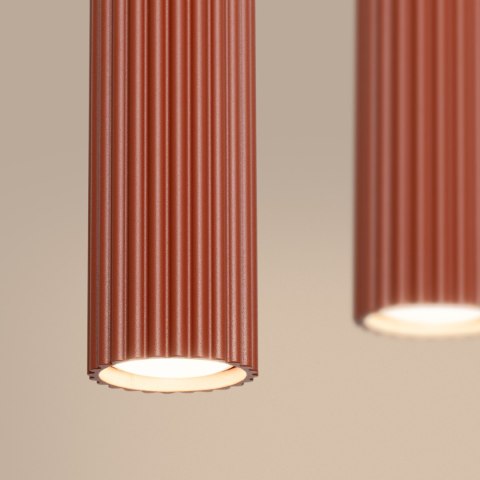 Sollux Lighting Lampa wisząca KARBON 4L ochra czerwona