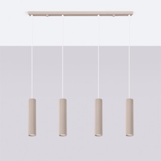 Sollux Lighting Lampa wisząca KARBON 4L taupe