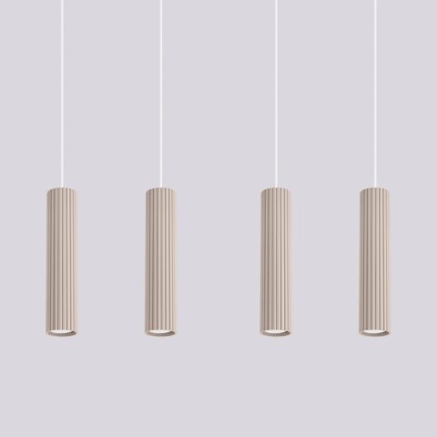Sollux Lighting Lampa wisząca KARBON 4L taupe