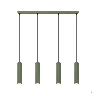 Sollux Lighting Lampa wisząca KARBON 4L zielona oliwka