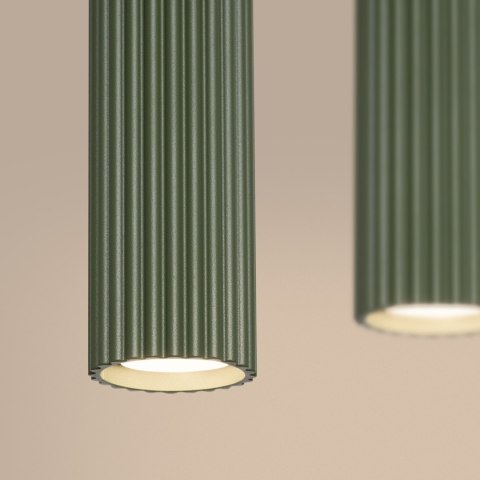 Sollux Lighting Lampa wisząca KARBON 4L zielona oliwka
