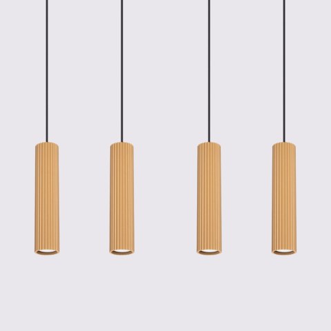 Sollux Lighting Lampa wisząca KARBON 4L złoty