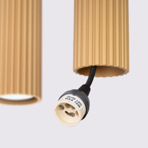 Sollux Lighting Lampa wisząca KARBON 4L złoty