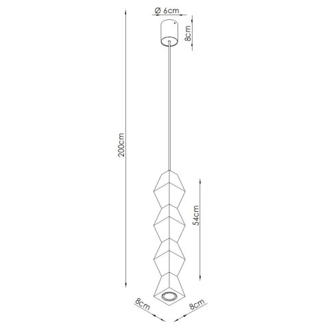 Sollux Lighting Lampa wisząca KUBBE duża S