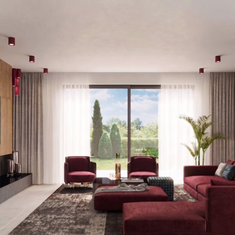 Sollux Lighting Plafon LAGOS 10 burgund