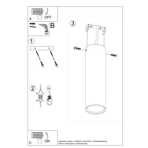 Sollux Lighting Plafon LAGOS 20 taupe