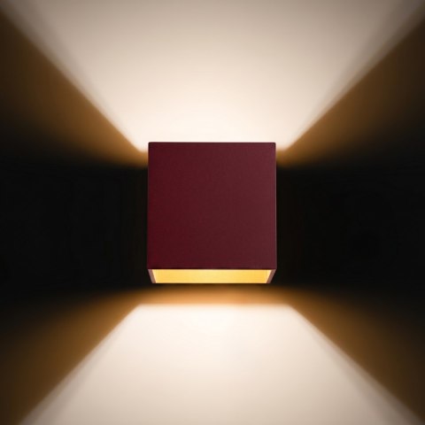 Sollux Lighting Kinkiet QUAD 1 burgund