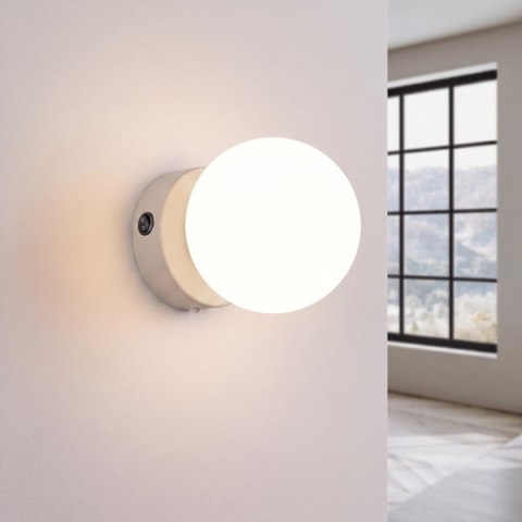 Sollux Lighting Kinkiet YOLI 1 taupe z włącznikiem