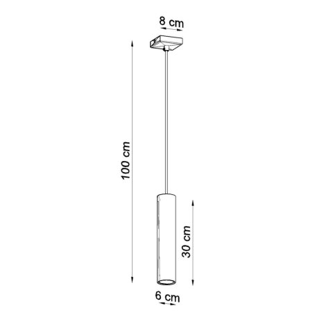 Sollux Lighting Lampa wisząca LAGOS 1 ultramaryna