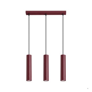 Sollux Lighting Lampa wisząca LAGOS 3L burgund