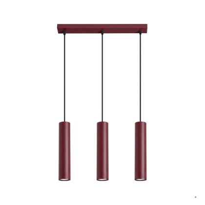 Sollux Lighting Lampa wisząca LAGOS 3L burgund