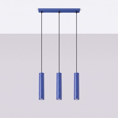 Sollux Lighting Lampa wisząca LAGOS 3L ultramaryna
