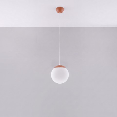 Sollux Lighting Lampa wisząca UGO 20 ochra czerwona