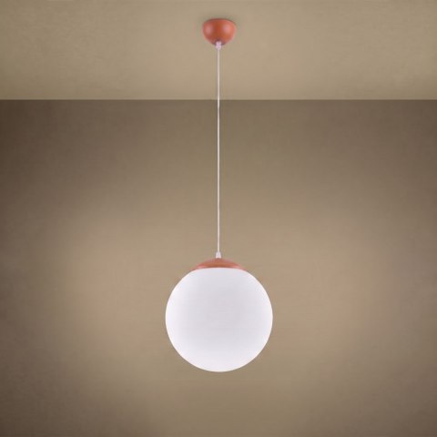 Sollux Lighting Lampa wisząca UGO 30 ochra czerwona