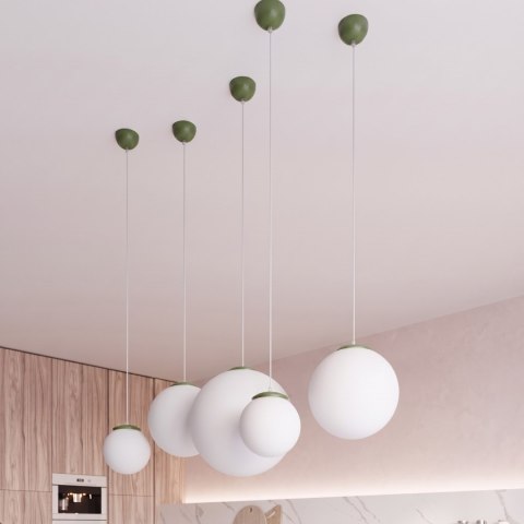 Sollux Lighting Lampa wisząca UGO 30 zielona oliwka