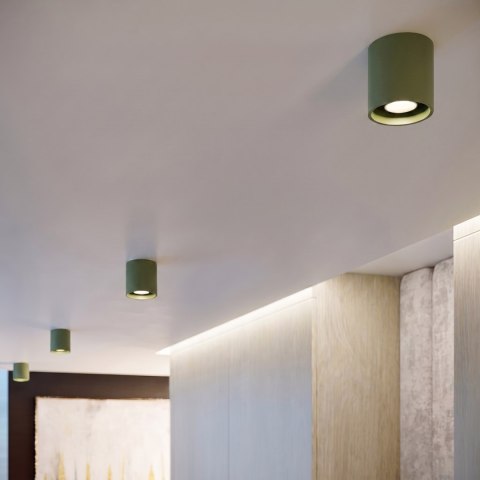Sollux Lighting Plafon ORBIS 1 zielona oliwka