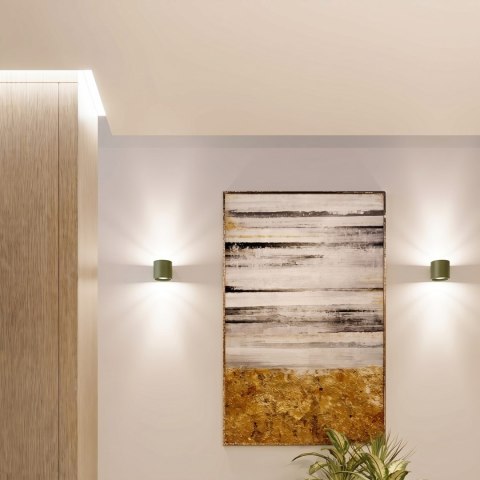 Sollux Lighting Plafon ORBIS 1 zielona oliwka