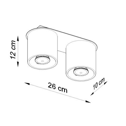 Sollux Lighting Plafon ORBIS 2 burgund