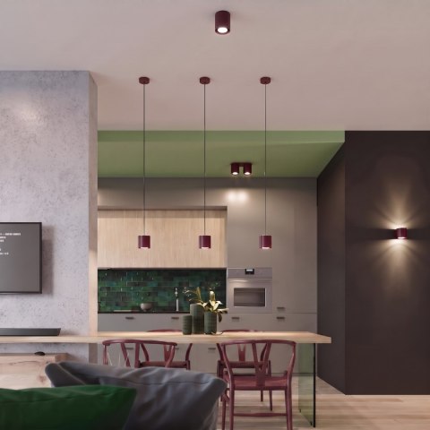 Sollux Lighting Plafon ORBIS 2 burgund