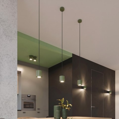 Sollux Lighting Plafon ORBIS 2 zielona oliwka