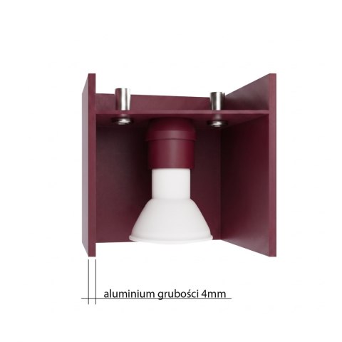 Sollux Lighting Plafon QUAD 1 burgund