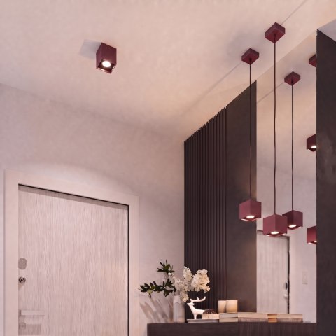 Sollux Lighting Plafon QUAD 1 burgund