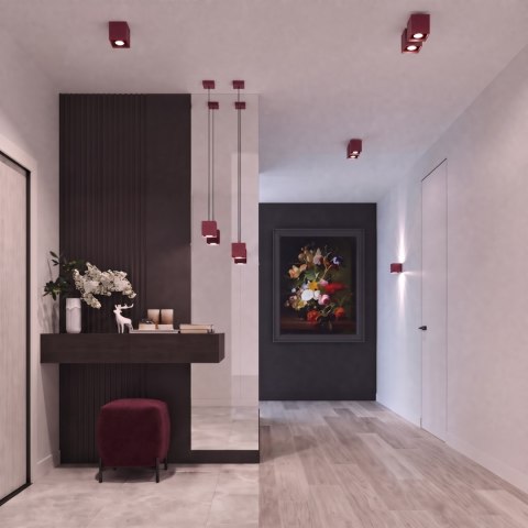 Sollux Lighting Plafon QUAD 1 burgund
