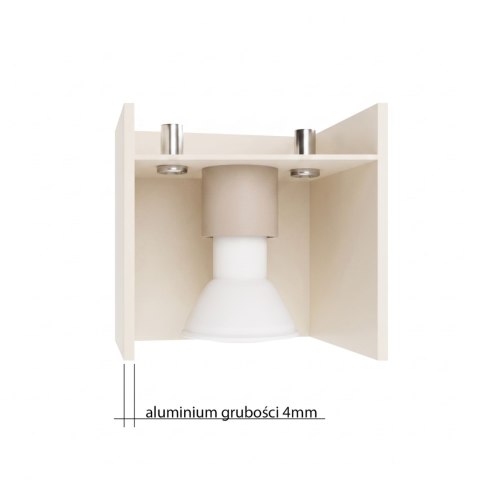 Sollux Lighting Plafon QUAD 1 taupe