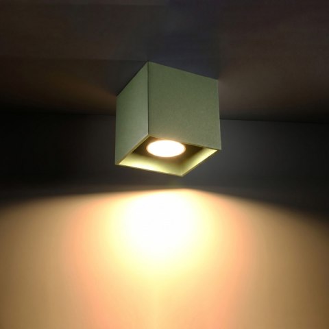 Sollux Lighting Plafon QUAD 1 zielona oliwka