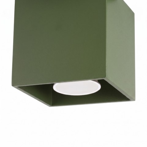 Sollux Lighting Plafon QUAD 1 zielona oliwka