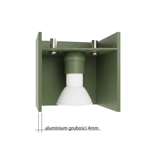 Sollux Lighting Plafon QUAD 1 zielona oliwka