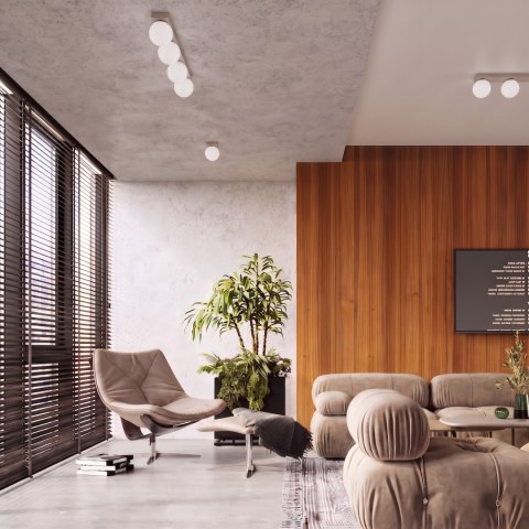 Sollux Lighting Plafon YOLI 1 taupe