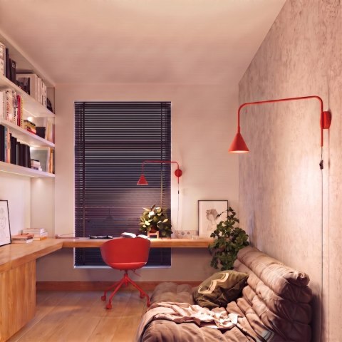 Sollux Lighting Kinkiet NOX czerwony