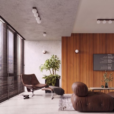 Sollux Lighting Kinkiet YOLI 1 brązowy z włącznikiem