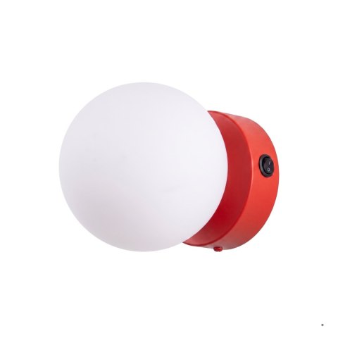 Sollux Lighting Kinkiet YOLI 1 czerwony z włącznikiem