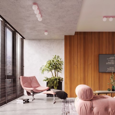 Sollux Lighting Kinkiet YOLI 1 różowy z włącznikiem