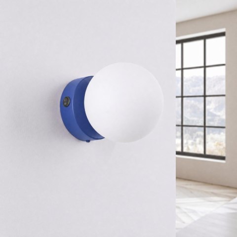 Sollux Lighting Kinkiet YOLI 1 ultramaryna z włącznikiem