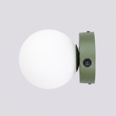 Sollux Lighting Kinkiet YOLI 1 zielona oliwka z włącznikiem