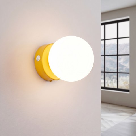 Sollux Lighting Kinkiet YOLI 1 żółty z włącznikiem